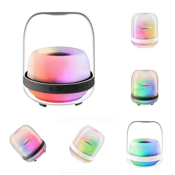 L20 15W Gennemsigtig Lysende 6D Stereo Trådløs Bluetooth Højttaler Sort Black