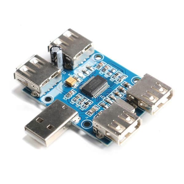 USB HUB USB2.0 Hub HUB 4-Port Controller USB-udvidelsesmodul GL850G-chip til USB-belysning og relaterede USB-enheder Blue
