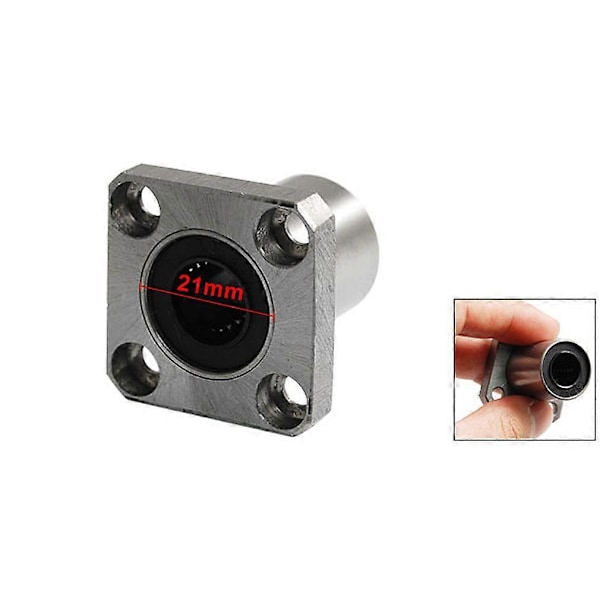 Flensede lange lineærlagerforinger 12 mm x 21 mm x 30 mm