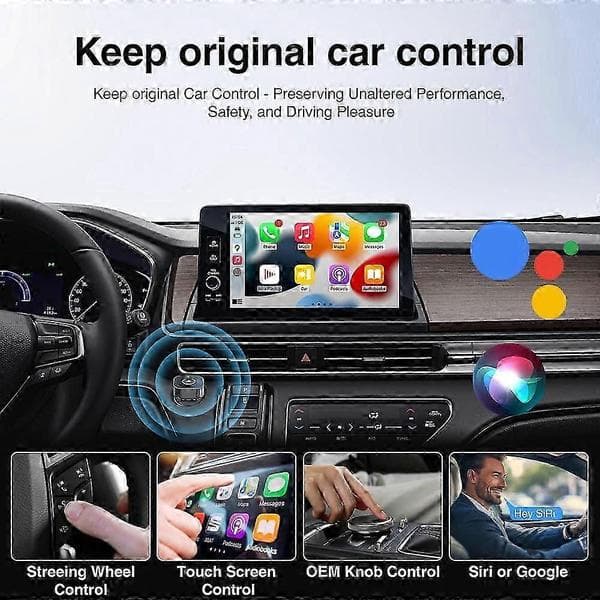 Ny trådlös Carplay/Android Auto-adapter för Android-bilanslutningsbox, trådbunden till trådlös Ai Box USB-dongel, Plug and Play