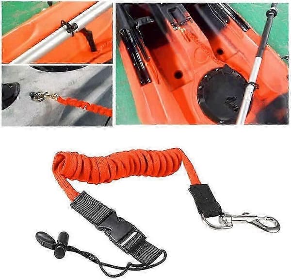 2-delad kajakpaddel elastiska remmar elastiska kajakpaddelkoppel tillbehör (grön)