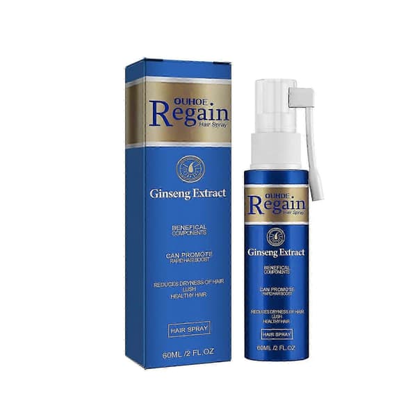 Regain Hårspray Tät Hårväxtspray Röd Ginseng Hårspray 60ml 241067 Blå