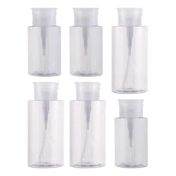 3x Push Down Pumpflaska Dispenser Påfyllningsbar Klar för Nagellack 150ml 150ml Other