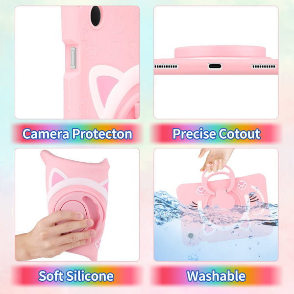 CDQ-kotelo Samsung Tab A8 10.5 -laitteelle pyörivällä jalustalla SM-X200/X205