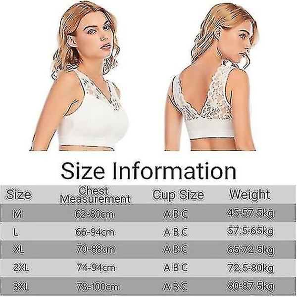 Anti-saggy Bröst BH, Nula Bras Anti Sagging, Plus Size Spets Andas Sömn Sports BH Trådfri Anti Sagging BH Red 2XL