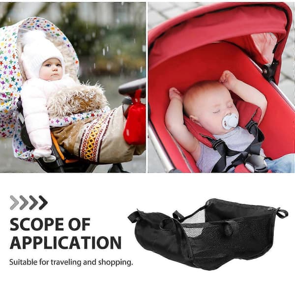 Stroller Storage Basket Stroller Organizer Mesh Bag Under Bottom Basket