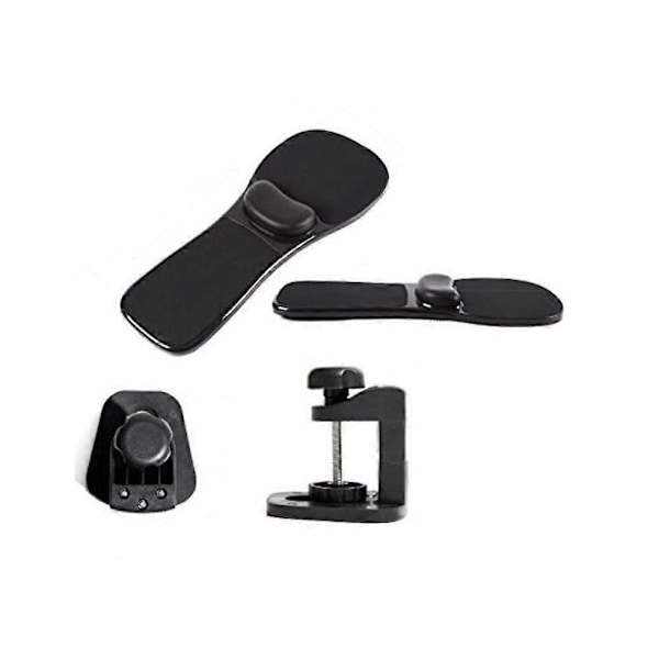 Armbågsstöd för dator, armstöd för stol och skrivbord, handledsstöd för mus, hemmakontor - Svart
