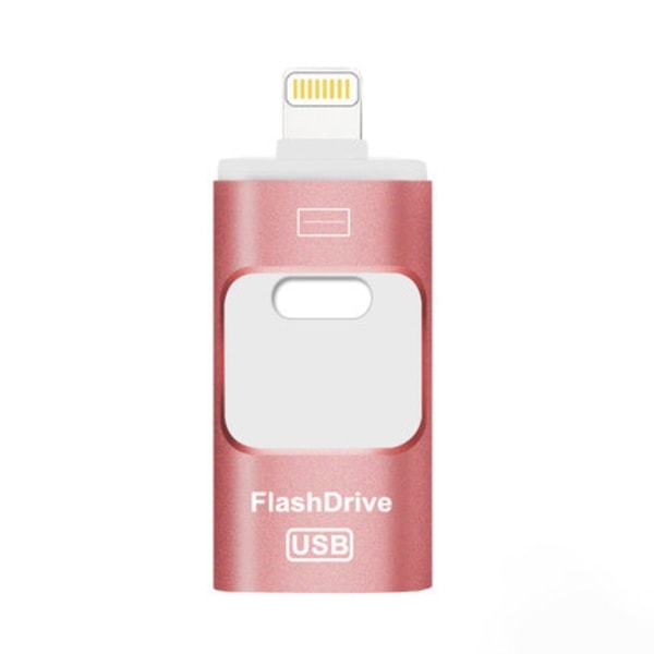 Flashminne, 3 i 1 USB 3.0-minne, Fotominne Extern lagring USB-minne för Iphone Ipad Android-dator Rose Gold 64