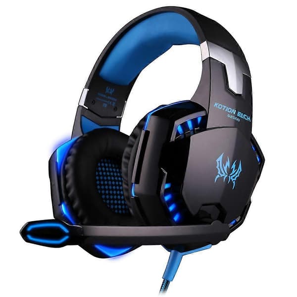 KOTION EACH Over-ear spillhodesett Blue Black