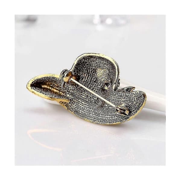 Retro Krystal Blomster Hat Brocher Til Kvinder Solhat Topee Design Passer Skjorte Broche Pins Gaver