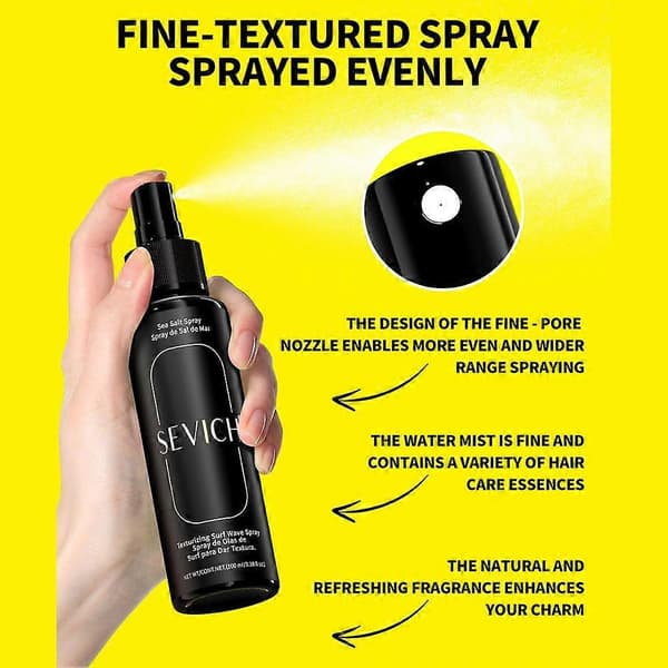Fluffy Spray Havsalt Indstillingsspray Indstillingsmiddel Øger Hårtekstur Mænds Mat Styling Langvarig