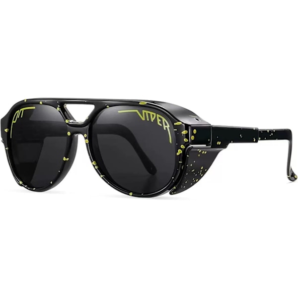 Solbriller, Oversized solbriller med wrap-around design, Aviator solbriller til fiskeri og udendørs sammenkomster (Style B, 15 * 12 * 5 cm) Style E