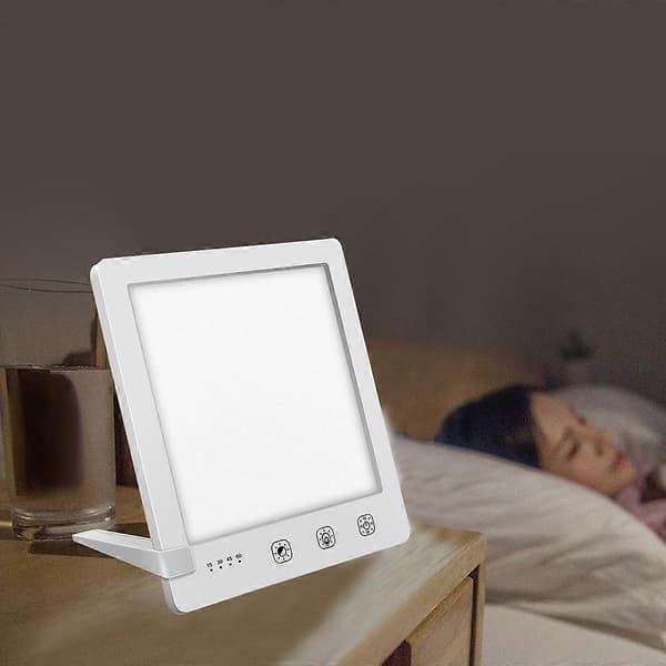 Lysterapi Lampe LED Dagslyslampe Sammenleggbart Stativ for Hjemmekontor Reise White One Size