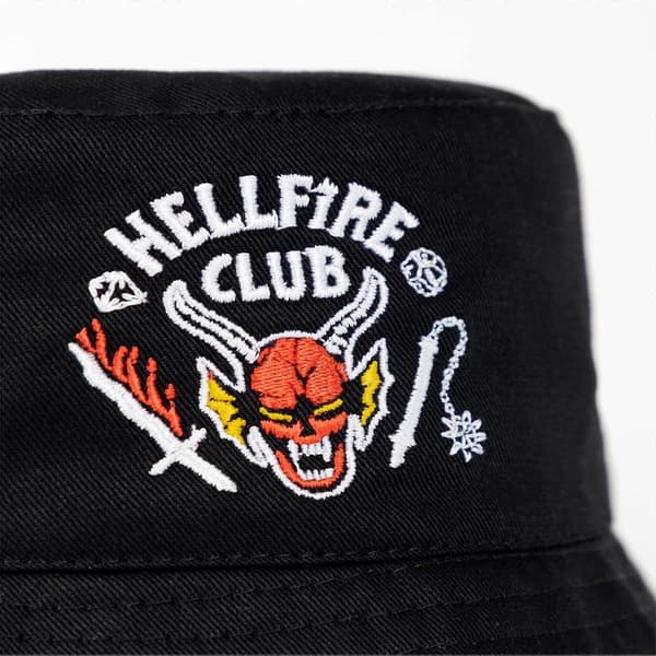 Stranger Things Unisex Bucket Hat Svart Hellfire Club - Black One Size