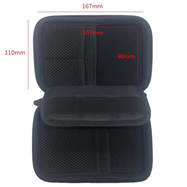 Storage Bag for Electronic Devices, Shockproof, Non-slip, Elastic Belt for Work, Travel, Camping Blue