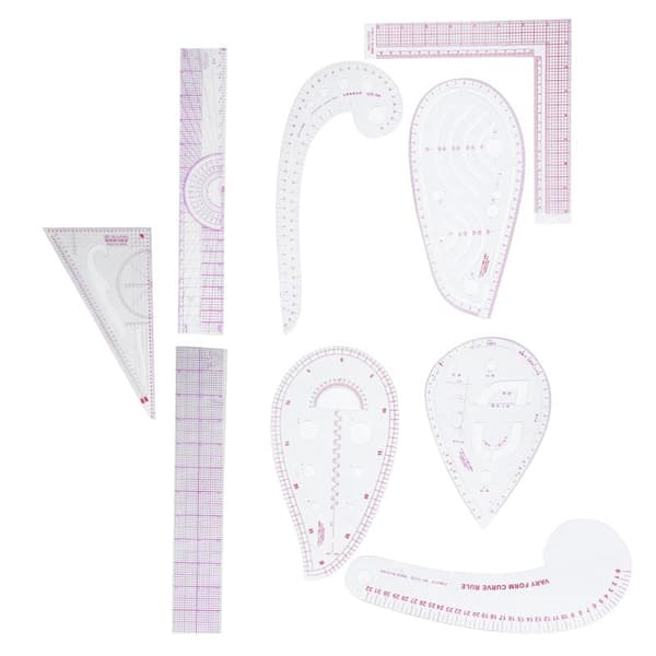 9-piece Sewing Ruler Set Multifunctional Curve Ruler Tailor Measuring Accessories 0.2