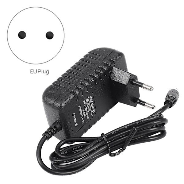 AC/DC 12V 2A 24W Nätadapter Transformator för 5050 3528 Ljus EU-kontakt black