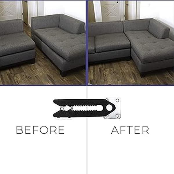 (4-pak) Sofa klemmer stål anti-slip sektionssofa koblinger til sofa