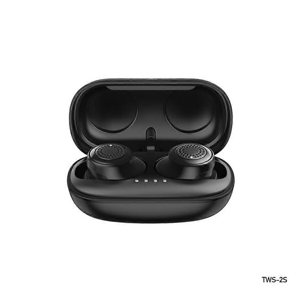REMAX TWS-2S Bluetooth 5.0 Stereo Ægte Trådløs Bluetooth Høretelefon med Opladningsboks (Sort) Black