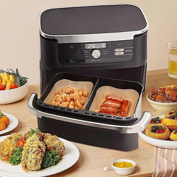 150 stk. Airfryer-foringer til Ninja Foodi engangs dobbeltforinger Brown One Size