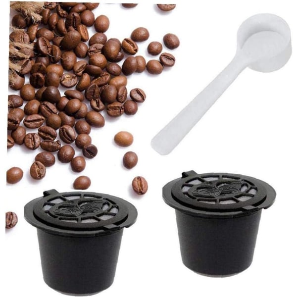 Gjenbrukbar kaffekapselkapsel, 4 stk Gjenbrukbar kaffefilter kaffekapsel for Nespresso Capsule Pod påfyllbare kaffemaskiner