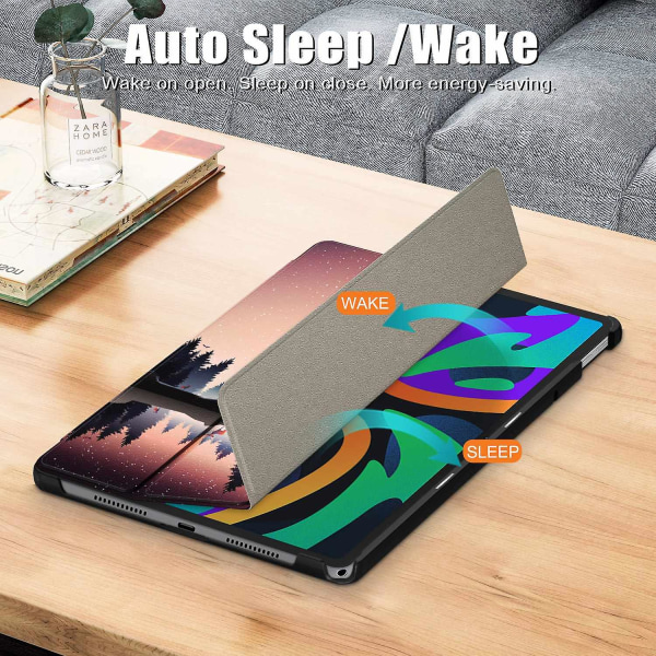 För Lenovo Tab M11 (Xiaoxin Pad 11 2024) Trifold Stand Cover Mönster Auto Sleep Wake Tablet Case Multicolor Style C Lenovo Tab M11 (Xiaoxi