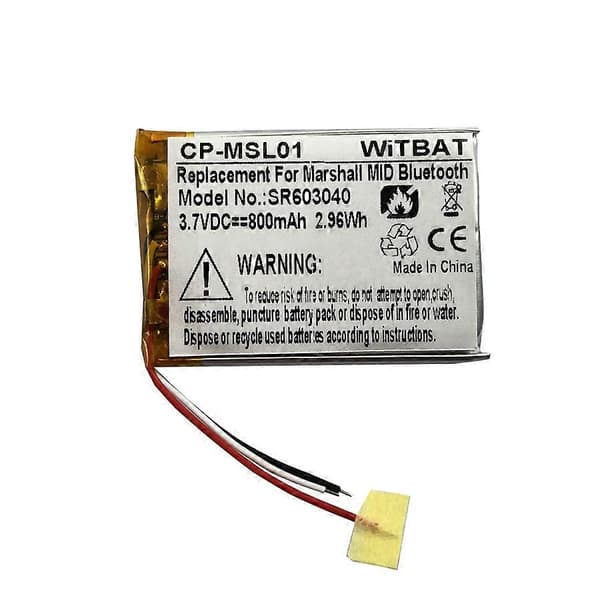 Redan testat Marshall Major Iv Bluetooth-headsetbatteri Vdl603040 CP-MSL06