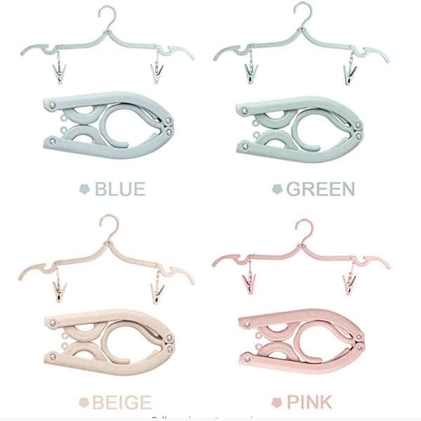 Travel Accessories: Portable Folding Clothes Hangers, High-Density PP Material Ensures Durability, Non-Slip Design Keeps Your Clothes Secure