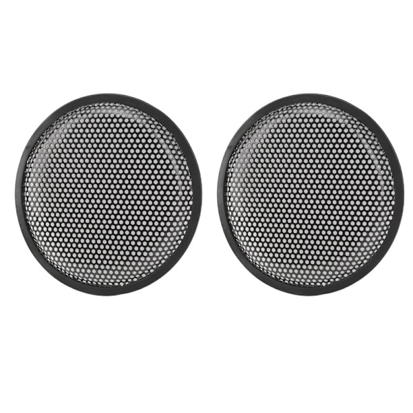 2 stk. Højttalergitter 8 tommer Bil Autocamper Sort Metal Jern Subwoofer Netgitter 0.3
