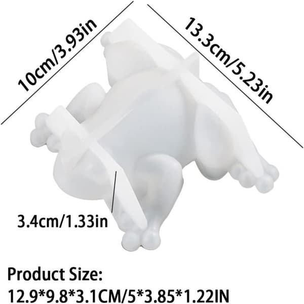 1 st Groda Resin Formar - Silikon Djur Resin Form - Skrivbordsdekor