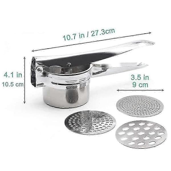 Premium Spaetzle / Potetpresse Laget av Rustfritt Stål 3 Silinnsatser