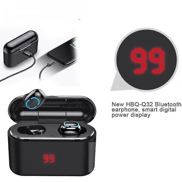 Tws Bluetooth Headset 5.0 Laddningsfack Mobil Ström Bluetooth Headset C