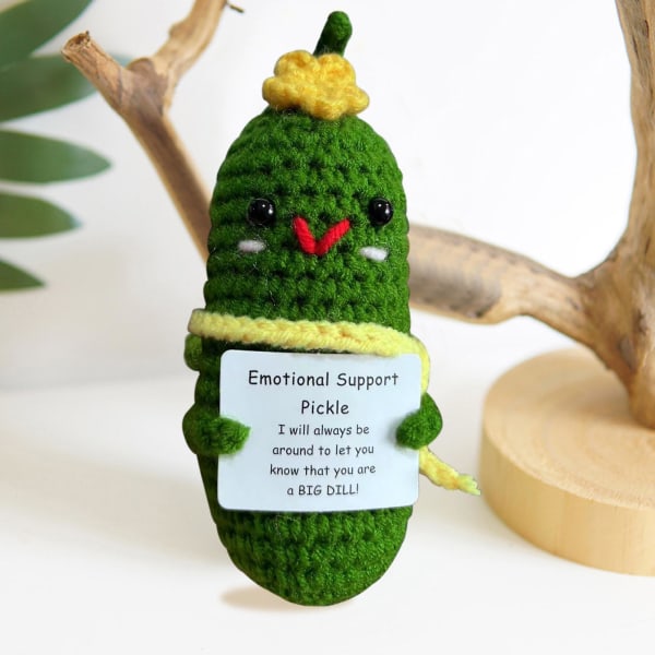 Virkad pickleleksak Känslomässigt stöd Positivt liv Handgjord stickning Grönsak Stress relief Komfortdocka Barn Vuxna Födelsedagspresent Tianyuhe