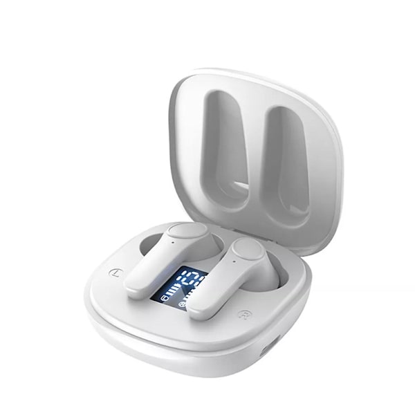 Oversættende Høretelefoner Trådløse Bluetooth Oversættelseshøretelefoner 144 Sprog, Bluetooth 5.3, Lang Batteritid - B11 Model White