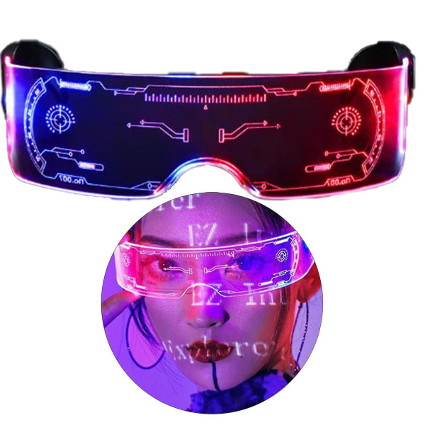 Led-briller Teknologi Sensing Forhindrer glidning Farverige lysende briller til barklubfest