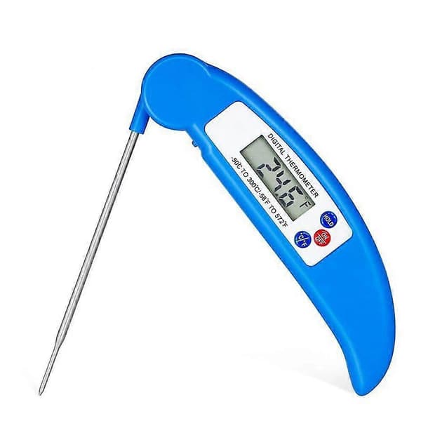 25-26 Foldbart Madtermometer Hurtig Temperaturmåling Automatisk Nedlukning Til Grill Bagning Red