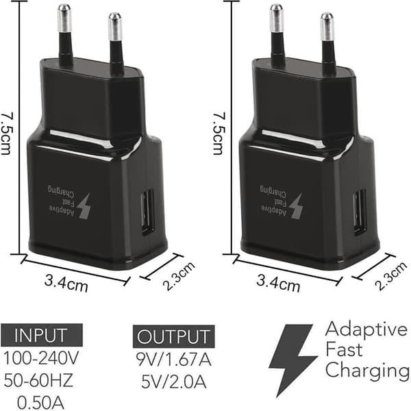 4-pakning 5V-2A USB-strømadapteruttak Universell hurtiglader