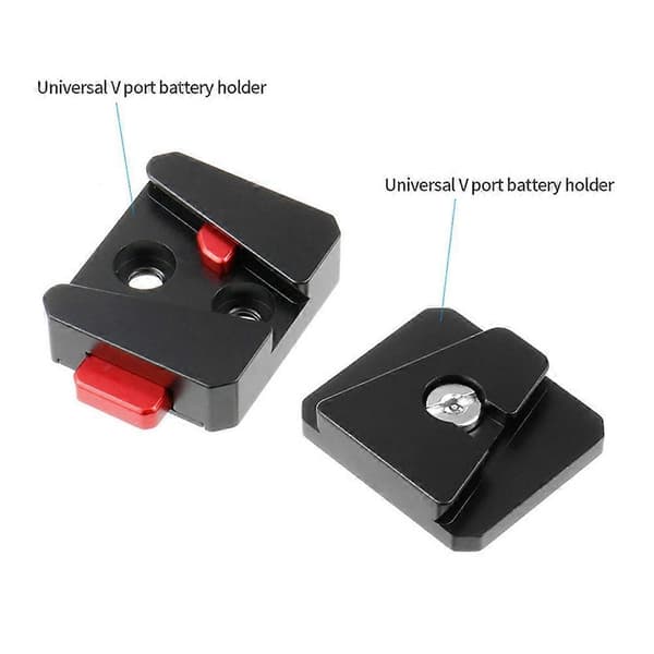 Kamera Quick Release V Mount Lås QR System 1/4 til Stativ Monopod Slider DSLR Video Gimbal til Roni black