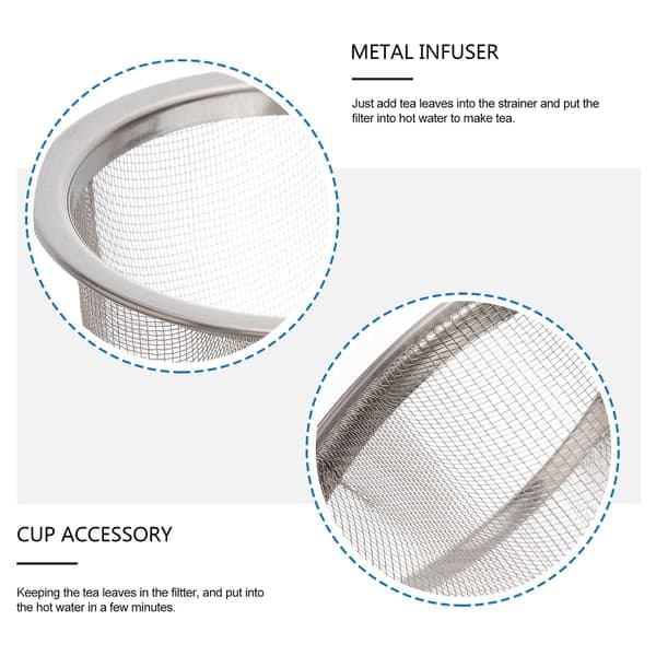 8 stk rustfritt stål te-filter metallinfuser robust te-sil