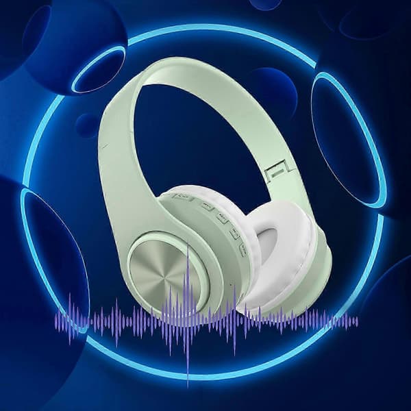 25-26 Bluetooth-headset med mikrofon Trådløst headset med mikrofon Bluetooth 5.0-headset 10 timers arbejdstid Støjreducerende Bluetooth-headset PUW1048 Green