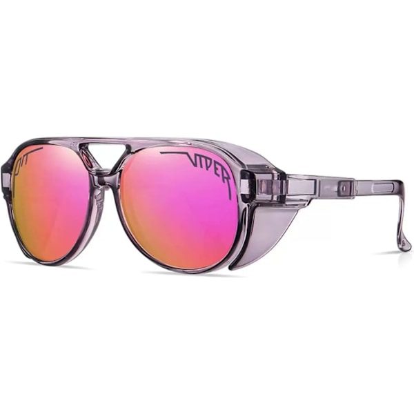 Solbriller, Oversized solbriller med wrap-around design, Aviator solbriller til fiskeri og udendørs sammenkomster (Style B, 15 * 12 * 5 cm) Style C