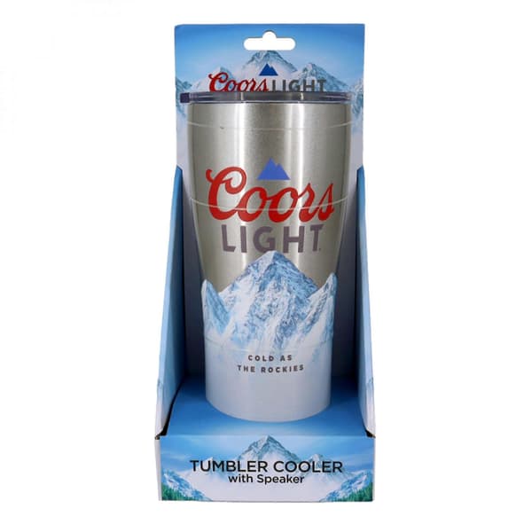 Coors Light rustfri stålkrus med indbygget Bluetooth-højttaler Grå