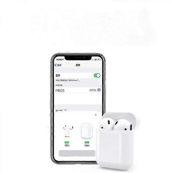 The 5 er et Bluetooth-headset, der er kompatibelt med både iPhone- og Android-systemer. Det er et trådløst Bluetooth-headset, behageligt at have på, og kommer i