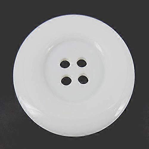 Syknapper 20 stk 1-3/8\" 4-hulls hvite harpiksknapper Store hvite knapper passer