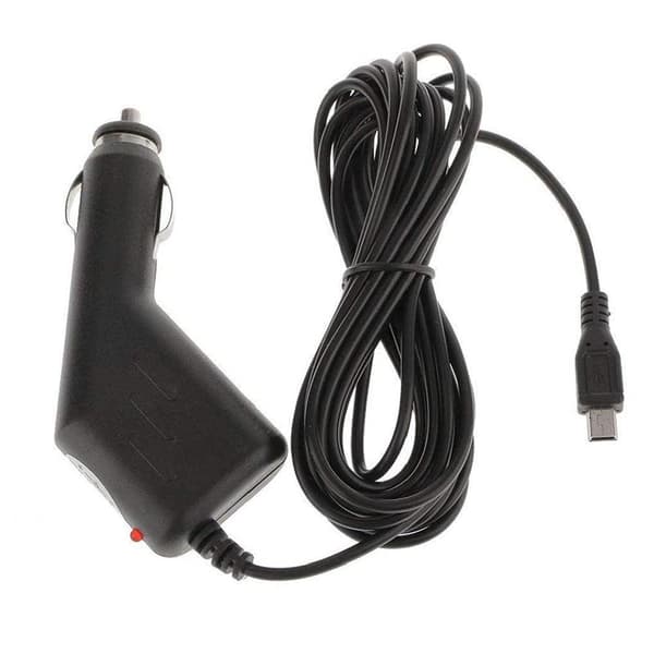 Mini USB-biladapter til biloplader, universelt strømkabel, biloplader, strømadapter til bærbart elektronisk tilbehør, GPS-navigation (ca. 3 m)