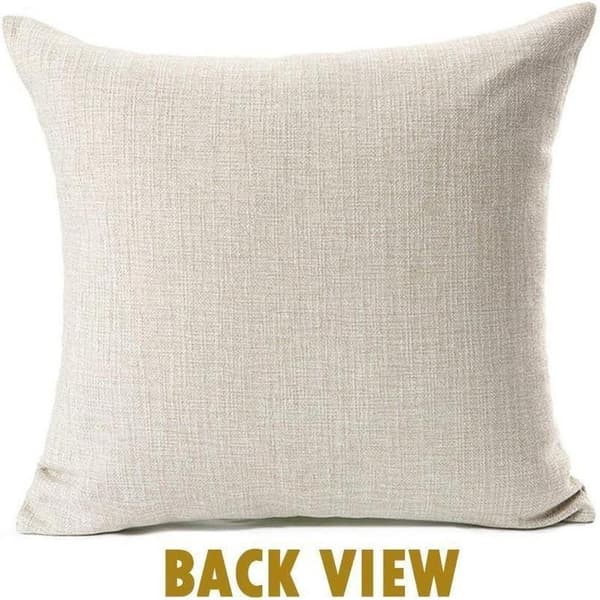 Pudebetræk, Sæt med 4 - 45 x 45 cm Bomuld og Linned Tryk Sort