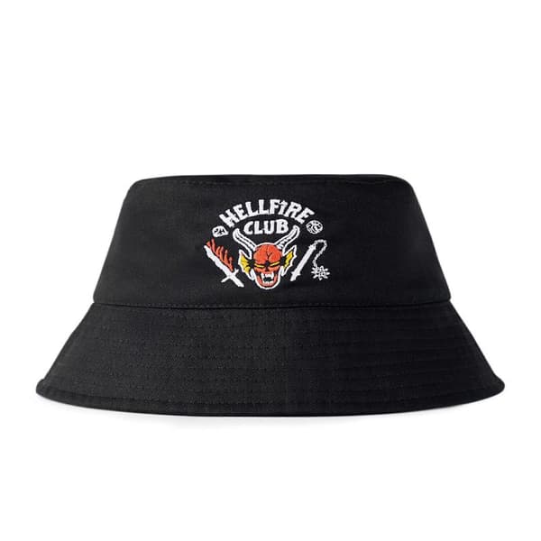 Stranger Things Unisex Bøttehatt Svart Hellfire Club - Black One Size