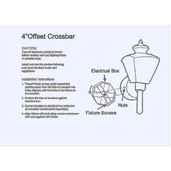 4 Universal Ljusarmatur Crossbar 360 Rotation. Korsformad Belysning Crossbar-yvan