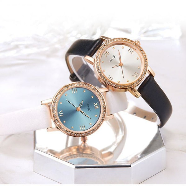 Modeklocka Watch Diamant Liten Urtavla Dam Casual Importerad rörelse Quartz Armbandsur Kvinnlig Lyx Läder Watch