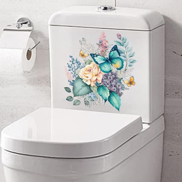 WC-istuimen tarra, 5 kpl WC-seinätarra, WC